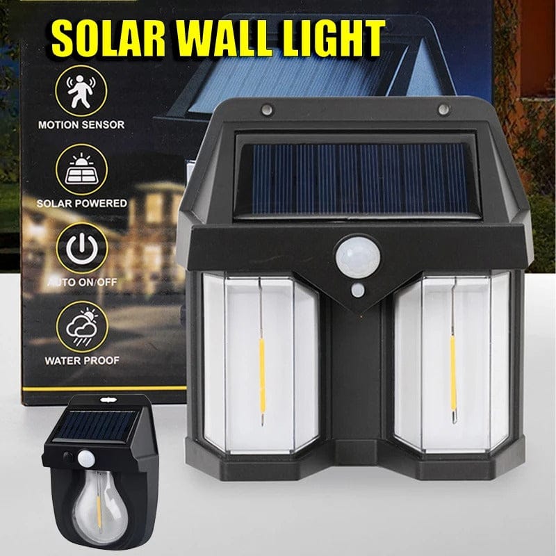 Outdoor Solar Wall 2 Tungsten Lamp Induction Garden Lamp | Villa Night Lamp