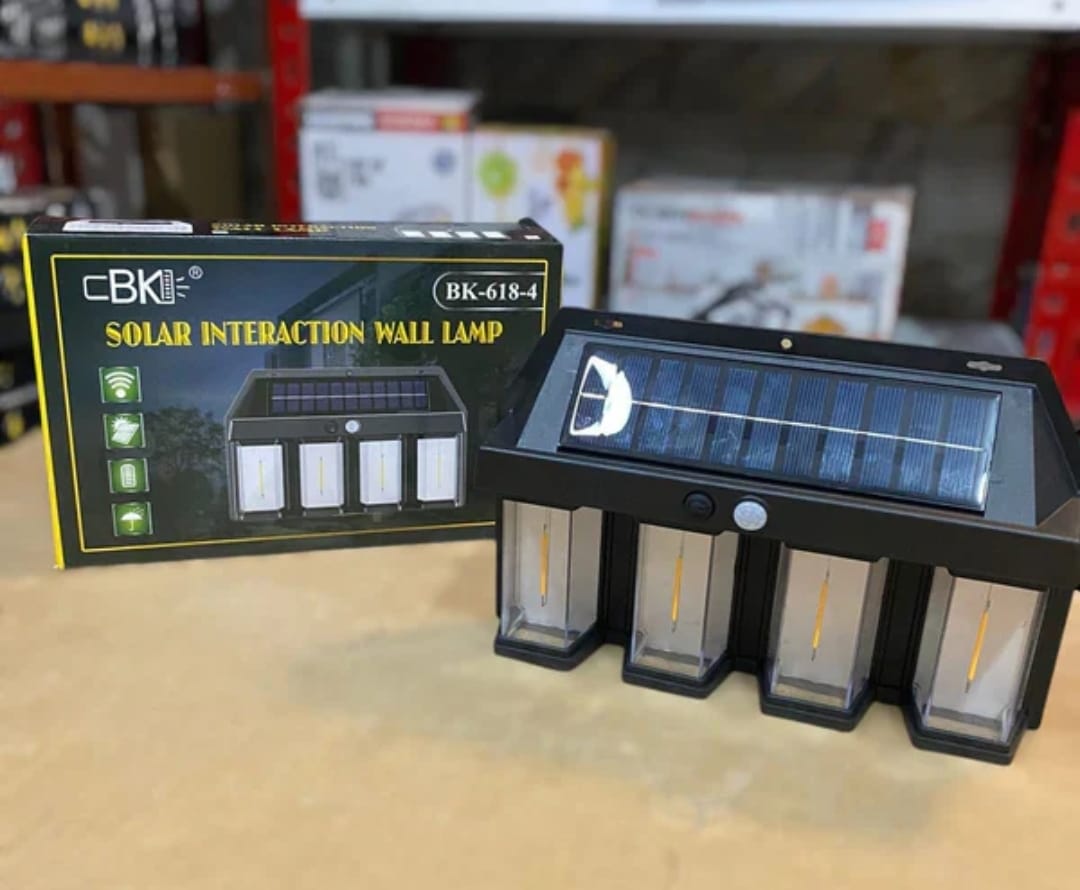 Outdoor Solar Wall 4 Tungsten Lamp Induction Garden Lamp | Villa Night Lamp