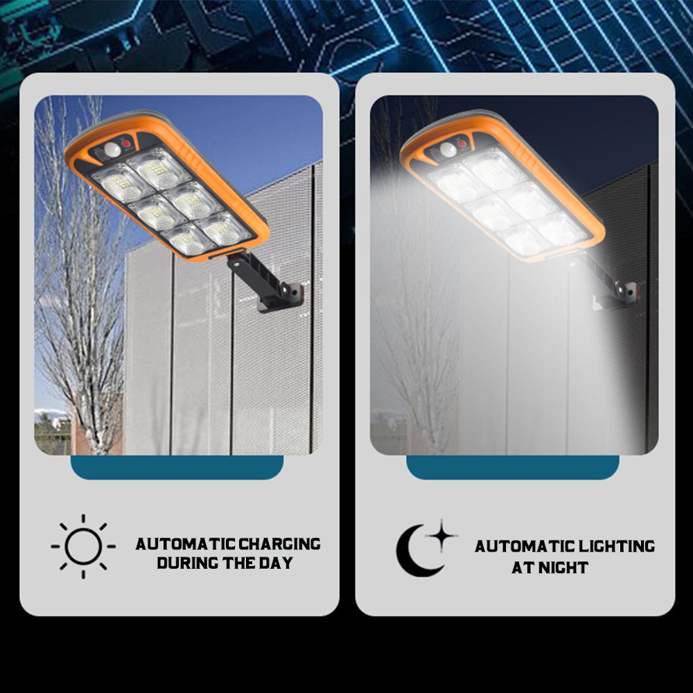 Solar Street COB Light With Sensor ZB-150B | Motion Sensor Security Streetlights for Parking Lot - Remote Control