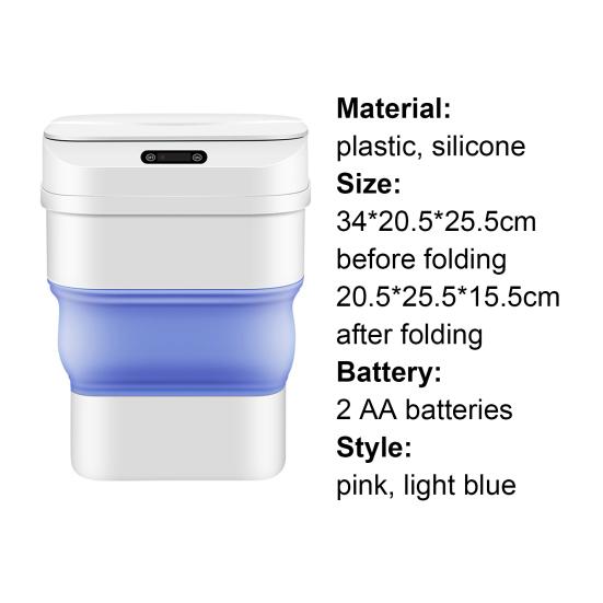 Automatic Motion Sensor Dustbin Foldable Portable Recycle Bin dual-use for For Car, Office, Bathroom, Kitchen Waste Storage