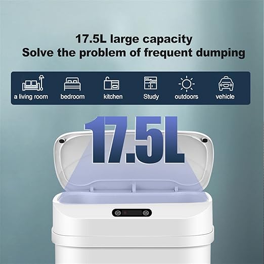 Automatic Motion Sensor Dustbin Foldable Portable Recycle Bin dual-use for For Car, Office, Bathroom, Kitchen Waste Storage
