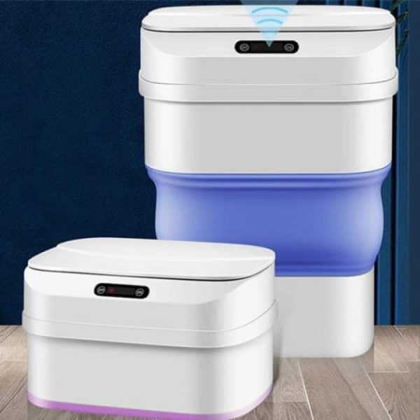 Automatic Motion Sensor Dustbin Foldable Portable Recycle Bin dual-use for For Car, Office, Bathroom, Kitchen Waste Storage