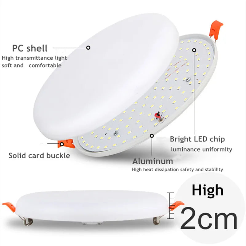 12 Watt LED Frameless Ceiling Downlight Panel Light (Round)