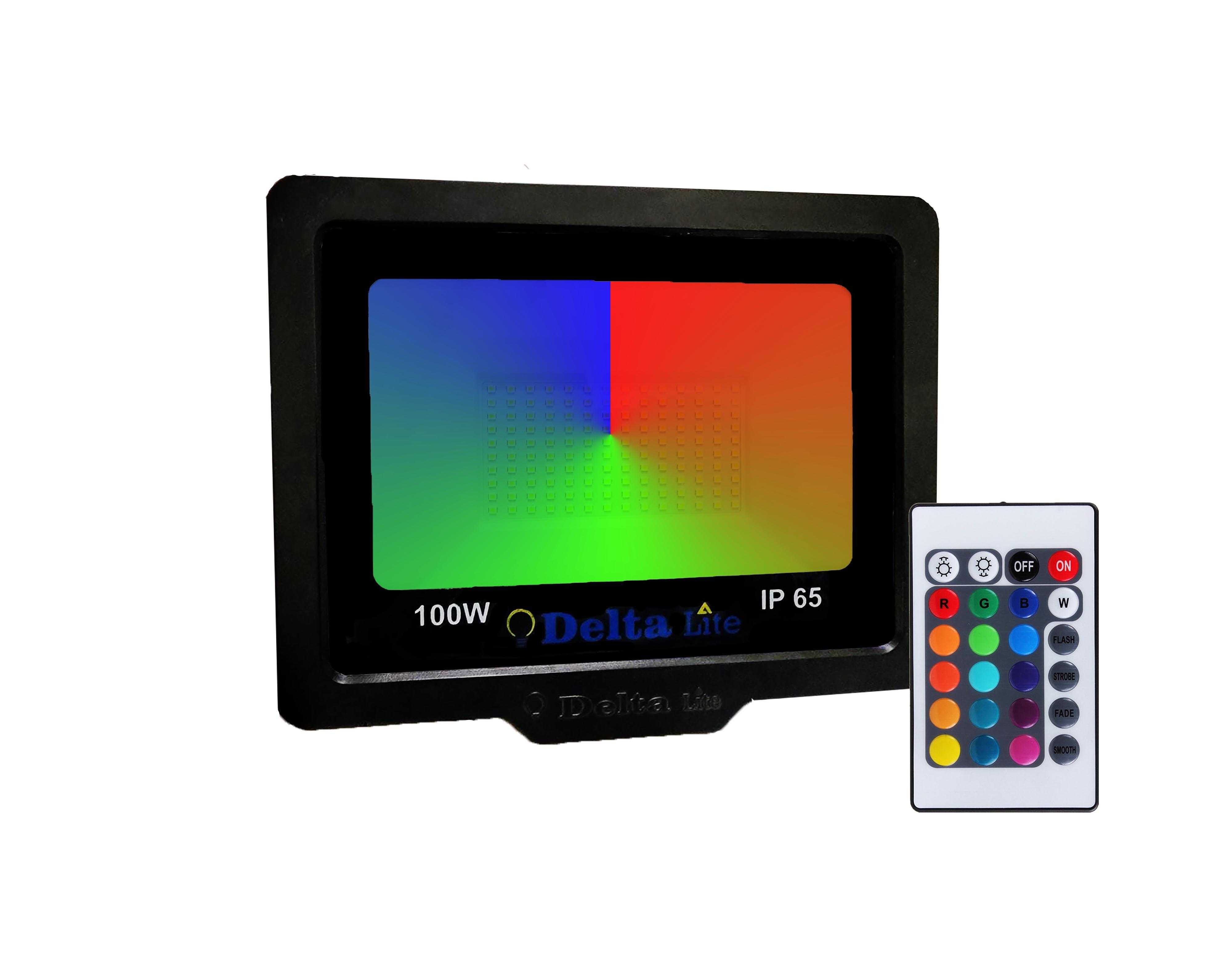 100W LED RGB Flood Light with 16 Colors with Remote Control eMela