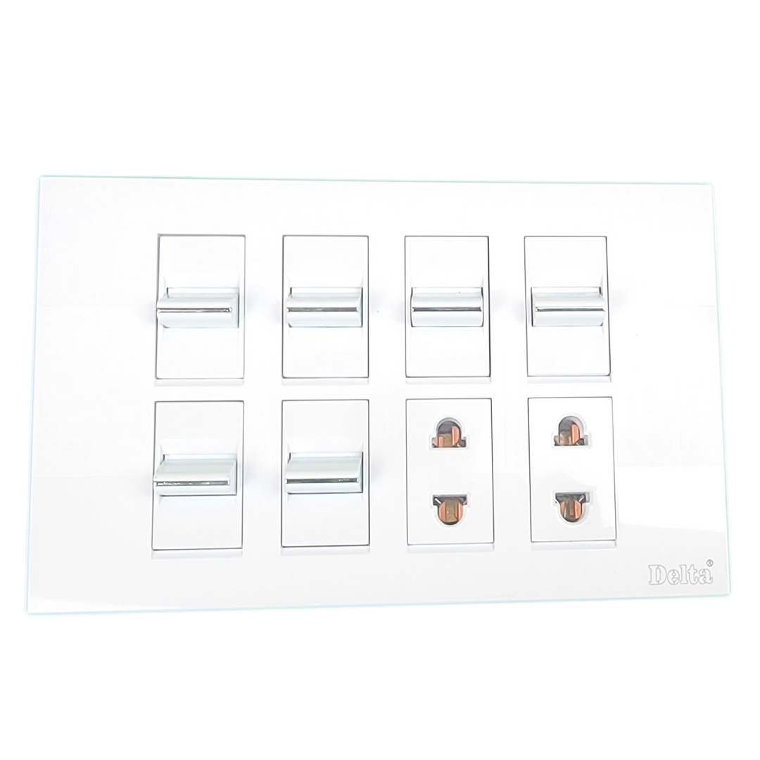 Delta Eco 6 Switch + 2 Socket