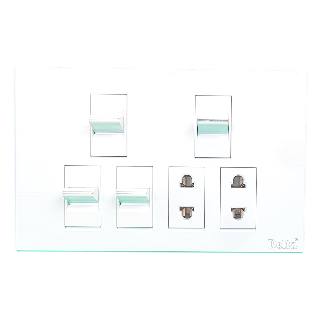 Delta Eco 4 Switch + 2 Socket