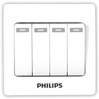 Philips ECO Four Single Pole Switch simple eMela Pakistan