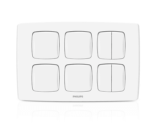 Philips LeafStyle 8 Gang Switch - eMela