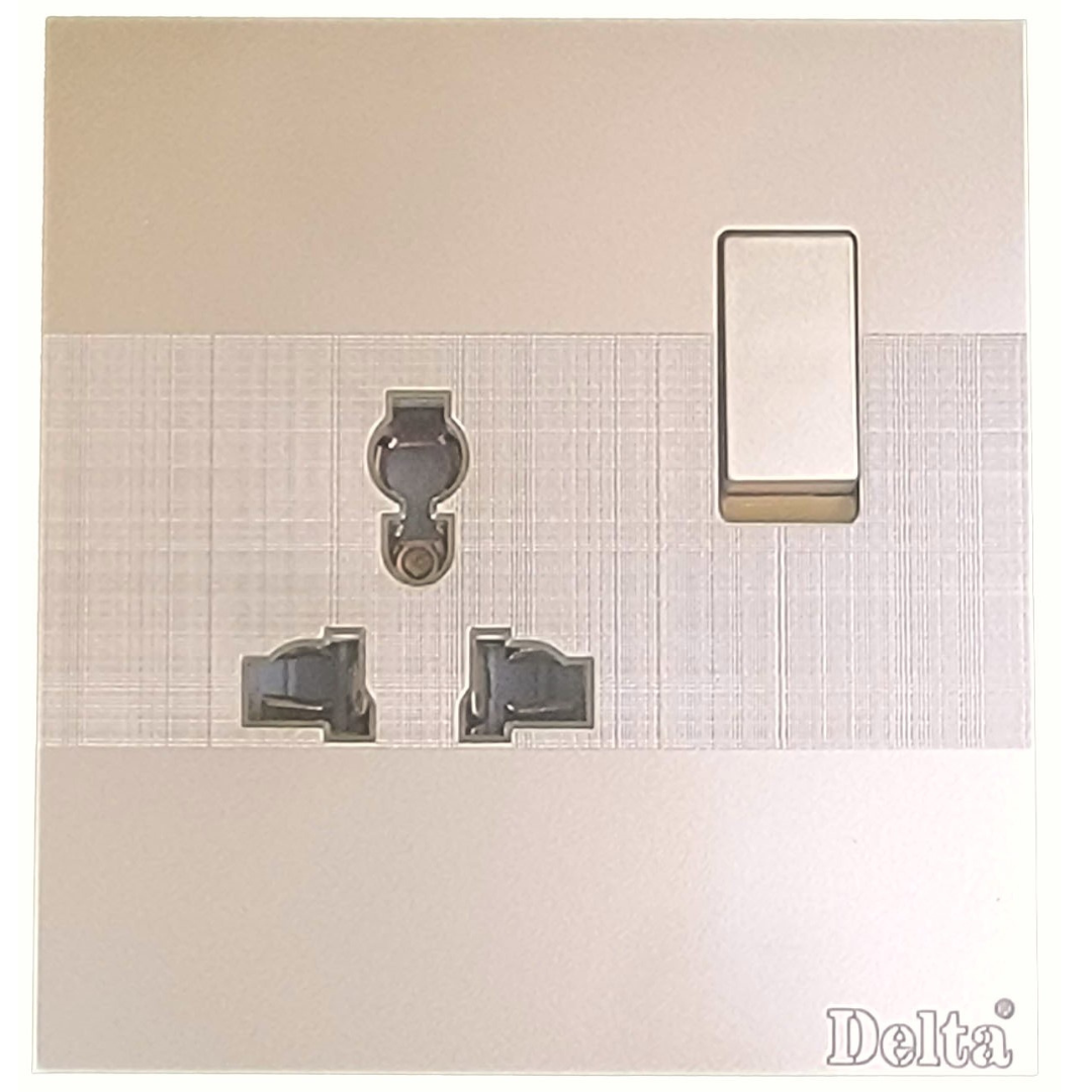 Delta Eco 1 Switch + 1 Socket