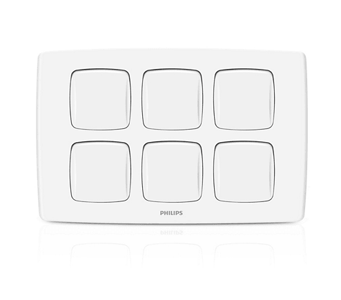 Philips LeafStyle 6 Gang Switch - eMela