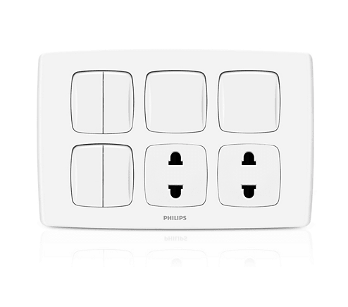 Philips LeafStyle 6 Switch + 2 Socket - eMela