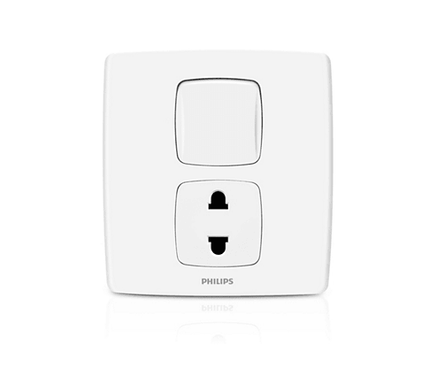 Philips LeafStyle 1 Switch + 1 Socket - eMela