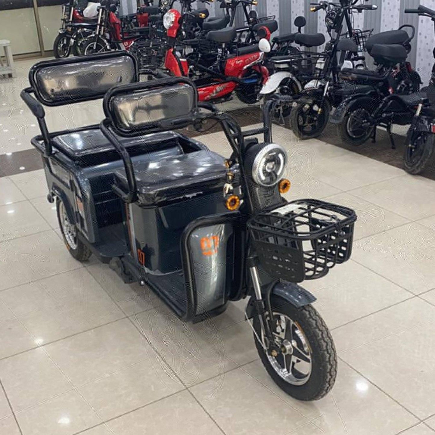 Electric Tricycle JMS 1500 simple eMela Pakistan in black color