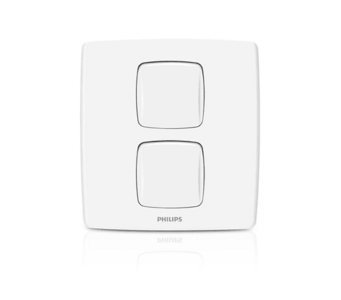 Philips LeafStyle 2 Gang Switch - eMela