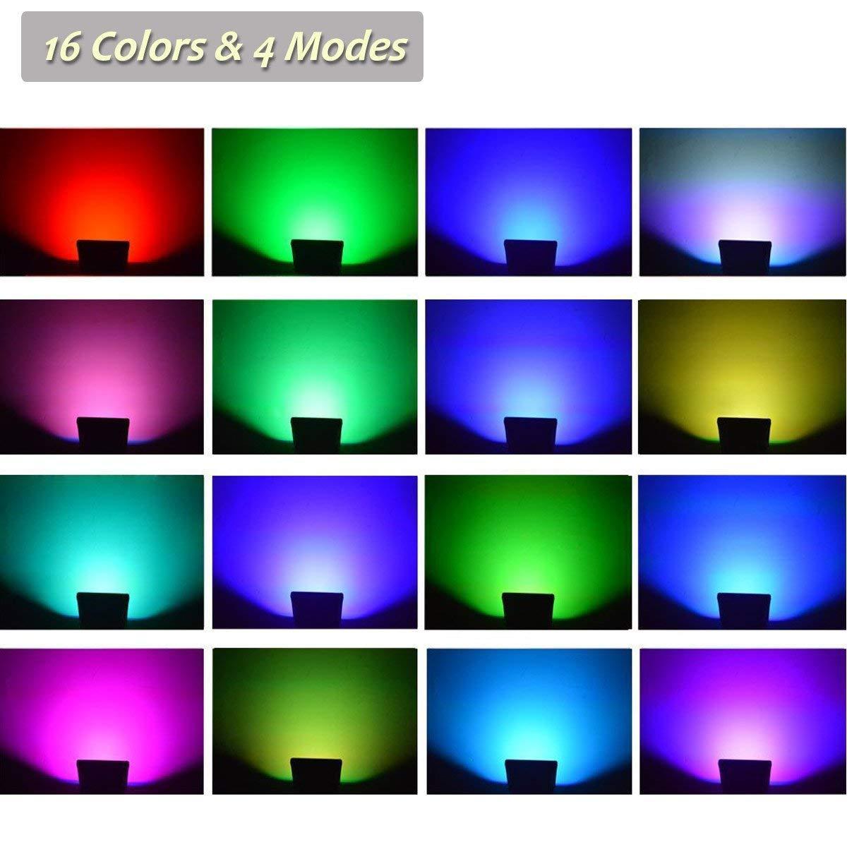 100W LED RGB Flood Light with 16 Colors with Remote Control - eMela