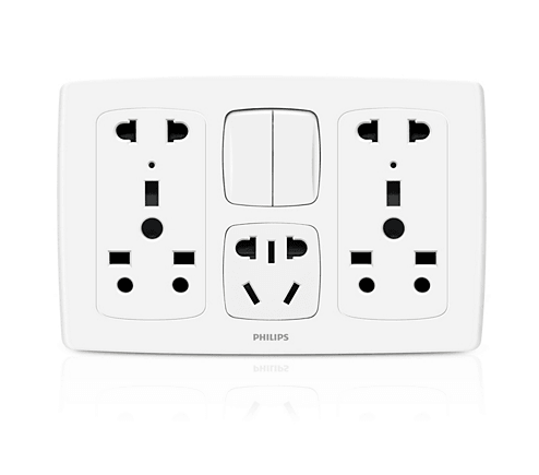 Philips LeafStyle 2 Switch + 2 Multi Socket + 1 socket