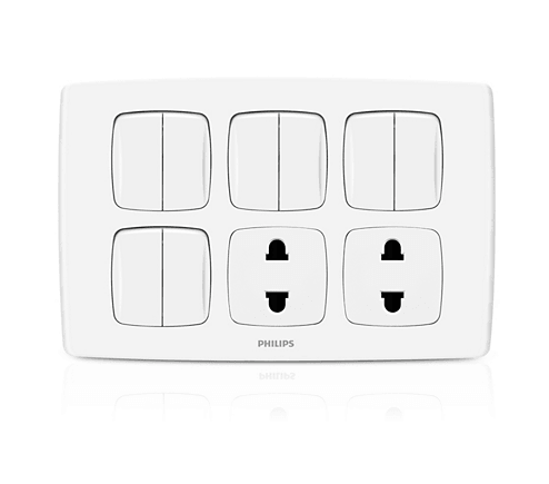 Philips LeafStyle 8 Switch + 2 Socket - eMela