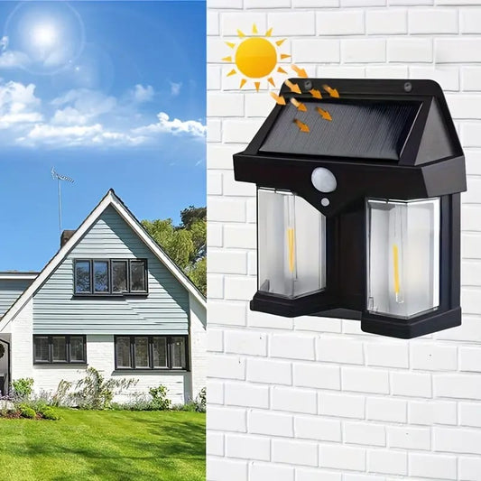 Outdoor Solar Wall 2 Tungsten Lamp Induction Garden Lamp | Villa Night Lamp