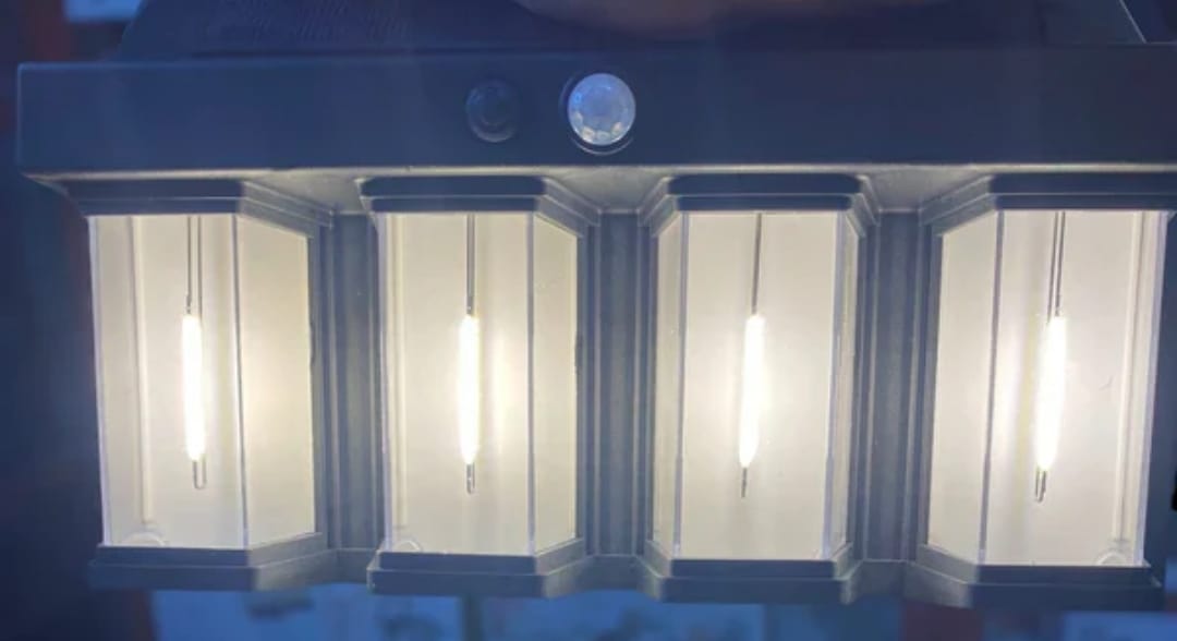 Outdoor Solar Wall 4 Tungsten Lamp Induction Garden Lamp | Villa Night Lamp