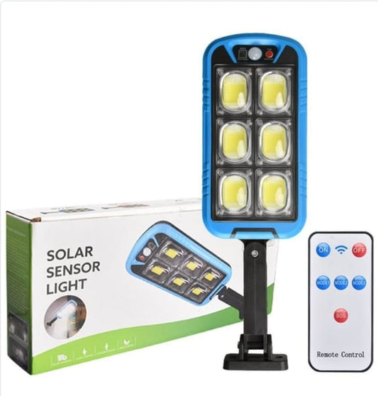 Solar Street COB Light With Sensor ZB-150B | Motion Sensor Security Streetlights for Parking Lot - Remote Control
