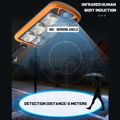 Solar Street COB Light With Sensor ZB-150B | Motion Sensor Security Streetlights for Parking Lot - Remote Control