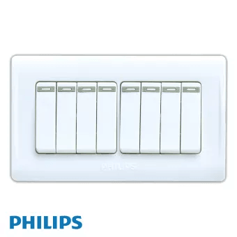 Philips Eco - 8 Gang Switch Panel - eMela