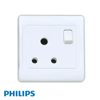 Philips - ECO Q2 3 Pole Switch Socket BS 546 15A - eMela