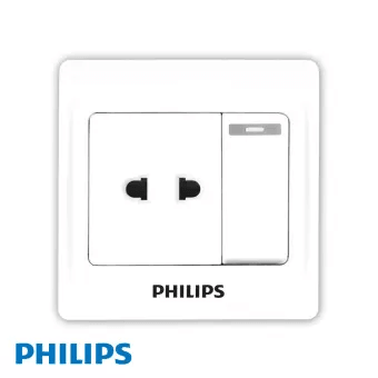 Philips - Eco Q2 Two Pole Socket with Single Switch - eMela