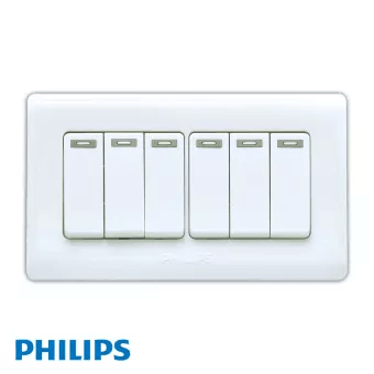 Philips - Eco Q2 Six Single Pole Switch - eMela